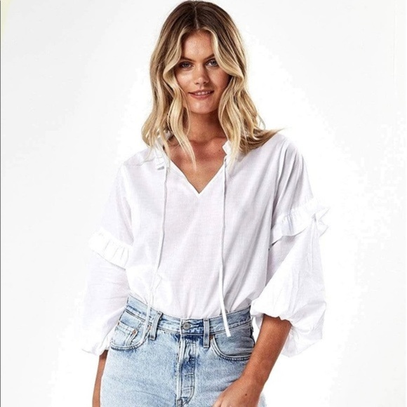 Charlie Holiday | White Daphne Blouse - Picture 1 of 9